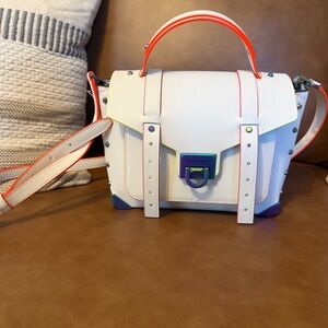 White and Multicolor Women's Bag